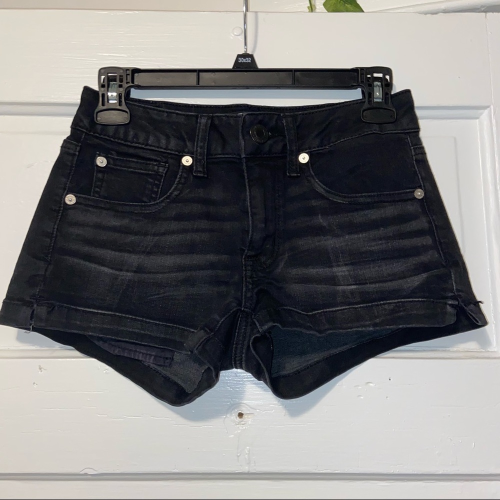 American Eagle Black Jean Shorts
